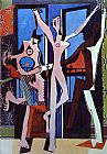 Pablo Picasso Canvas Paintings - Three Dancers